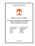 Khóa luận tốt nghiệp: Hoạt động truyền thông marketing của Trung tâm Thông tin Thư viện Trường Đại học Luật Hà Nội