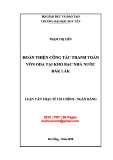 Luận văn Thạc sĩ Tài chính ngân hàng:  Hoàn thiện công tác thanh toán vốn ODA tại kho bạc nhà nước Đắk Lắk
