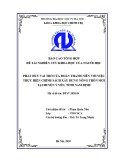 Đề tài nghiên cứu khoa học của người học: Phát huy vai trò của Đoàn Thanh niên với việc thực hiện chính sách xây dựng nông thôn mới tại huyện Ý Yên, tỉnh Nam Định