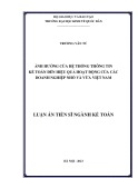 Luận án Tiến sĩ Kế toán: Ảnh hưởng của Hệ thống thông tin kế toán đến hiệu quả hoạt động của các doanh nghiệp nhỏ và vừa Việt Nam