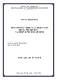 Tóm tắt Luận án Tiến sĩ Tâm lý học: Tổn thương tâm lý của thiếu niên bị cha mẹ bạo lực tại thành phố Hồ Chí Minh