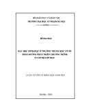 Luận án Tiến sĩ Khoa học giáo dục: Dạy học Hình học ở trường THCS theo hướng phát triển chương trình ở cấp độ lớp học