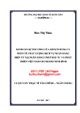 Luận văn Thạc sĩ Tài chính ngân hàng: Đánh giá sự hài lòng của khách hàng cá nhân về chất lượng dịch vụ ngân hàng điện tử tại Ngân hàng TMCP Đầu tư và Phát triển Việt Nam chi nhánh Ninh Bình