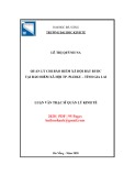 Luận văn Thạc sĩ Quản lý kinh tế: Quản lý chi bảo hiểm xã hội bắt buộc tại Bảo hiểm xã hội TP.Pleiku - Tỉnh Gia Lai