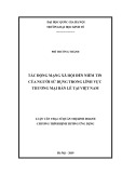 Luận văn Thạc sĩ Quản lý kinh tế: Tác động mạng xã hội đến niềm tin của người sử dụng trong lĩnh vực thương mại bán lẻ tại Việt Nam