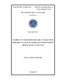 Luận án Tiến sĩ Hóa học: Nghiên cứu thành phần hóa học và hoạt tính sinh học của loài Zanthoxylum nitidum thuộc họ Rutaceae ở Việt Nam