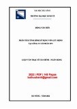 Luận văn Thạc sĩ Tài chính ngân hàng: Phân tích hình sử dụng vốn lưu động tại Công ty cổ phần FPT