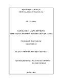 Luận án Tiến sĩ Khoa học giáo dục: Đảm bảo chất lượng bên trong ở Học viện An ninh nhân dân theo tiếp cận AUN - QA