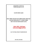 Luận văn Thạc sĩ Quản trị kinh doanh:  Phát triển thanh toán không dùng tiền mặt tại Ngân hàng Đầu tư và Phát triển Việt Nam - Chi nhánh Kiên Giang