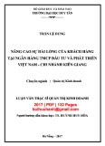 Luận văn Thạc sĩ Quản trị kinh doanh: Nâng cao sự hài lòng của khách hàng tại Ngân hàng Thương mại Cổ phần Đầu tư và Phát triển Việt Nam - chi nhánh Kiên Giang