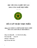 Đồ án Kỹ thuật thực phẩm: Quá trình và thiết bị tiệt trùng nước dứa năng suất 1000 lít sảm phẩm/h