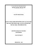 Luận văn Thạc sĩ Quản lý giáo dục: Quản lý hoạt động bồi dưỡng năng lực dạy học cho giáo viên trung học cơ sở tại thành phố Thủ Dầu Một, tỉnh Bình Dương