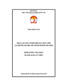 Đề án tốt nghiệp: Nâng cao chất lượng đội ngũ giảng viên tại Trường Đại học Mở TP. Hồ Chí Minh