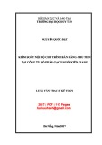Luận văn Thạc sĩ Kế toán: Kiểm soát chu trình bán hàng - thu tiền tại Công ty cổ phần Gạch ngói Kiên Giang