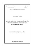 Luận văn Thạc sĩ Quản lý công: Quản lý nhà nước về du lịch trên địa bàn tỉnh Thừa Thiên Huế trong bối cảnh sau dịch bệnh