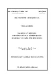 Tóm tắt Luận văn Thạc sĩ Quản lý công: Tạo động lực làm việc cho công chức cấp xã trên địa bàn huyện Bắc Tân Uyên, tỉnh Bình Dương