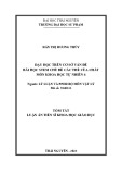 Tóm tắt Luận án Tiến sĩ Khoa học giáo dục: Dạy học trên cơ sở vấn đề bài học STEM chủ đề các thể của chất môn Khoa học tự nhiên 6