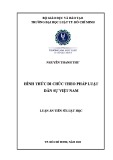 Luận án Tiến sĩ Luật học: Hình thức di chúc theo pháp luật dân sự Việt Nam