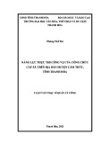 Luận văn Thạc sĩ Quản lý công: Năng lực thực thi công vụ của công chức cấp xã trên địa bàn huyện Cẩm Thủy, tỉnh Thanh Hóa