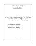 Đề tài nghiên cứu khoa học cấp trường: Nâng cao chất lượng hệ tự động phân chia tải cho 2 diesel chính làm việc song song bằng việc ứng dụng bộ lọc tín hiệu