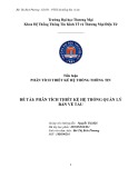 Tiểu luận Phân tích thiết kế hệ thống thông tin: Phân tích thiết kế hệ thống quản lý bán vé tàu