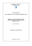 Báo cáo tóm tắt đề tài khoa học và công nghệ cấp ĐH: Nghiên cứu xây dựng hệ thống bài tập phát triển thể lực cho nam sinh viên Đại học Đà nẵng