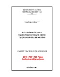 Luận văn Thạc sĩ Quản trị kinh doanh: Giải pháp phát triển nguồn nhân lực hành chính tại Quận Sơn Trà TP Đà Nẵng