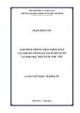 Luận văn Thạc sĩ Kinh tế: Giải pháp thống nhất kiểm soát các khoản chi ngân sách nhà nước tại Kho bạc Nhà nước Phú Yên