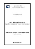 Tóm tắt luận văn Thạc sĩ Quản trị kinh doanh: Phát triển nguồn nhân lực tại Công ty TNHH MTV Cao su Chư Mom Ray