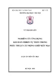 Luận án Tiến sĩ Y học: Nghiên cứu ứng dụng keo dán fibrin tự thân trong phẫu thuật cắt mộng ghép kết mạc
