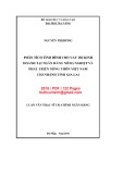 Luận văn Thạc sĩ Tài chính ngân hàng: Phân tích tình hình cho vay hộ kinh doanh tại Ngân hàng Nông nghiệp và Phát triển Nông thôn Việt Nam - Chi nhánh Gia Lai