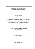Luận văn Thạc sĩ Quản trị kinh doanh: Các nhân tố ảnh hưởng đến quyết định vay vốn của khách hàng cá nhân tại Ngân hàng Sài Gòn Thương Tín – Chi nhánh Bến Cát