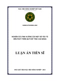 Luận án Tiến sĩ Quản lý đất đai: Nghiên cứu ảnh hưởng của một số yếu tố đến phát triển quỹ đất tỉnh Cao Bằng