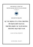 Luận văn Thạc sĩ Kinh tế: Sự tác động của tăng trưởng tín dụng đến nợ xấu - Trường hợp các ngân hàng thương mại Việt Nam