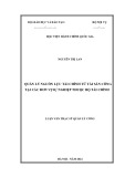 Luận văn Thạc sĩ Quản lý công: Quản lý nguồn lực tài chính từ tài sản công tại các đơn vị sự nghiệp thuộc Bộ Tài chính