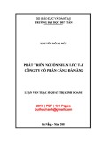 Luận văn Thạc sĩ Quản trị kinh doanh: Phát triển nguồn nhân lực tại Công ty cổ phần Cảng Đà Nẵng