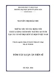 Tóm tắt Luận án Tiến sĩ Quản lý kinh tế: Những yếu tố tác động tới chất lượng chăm sóc người cao tuổi tại các cơ sở trợ giúp xã hội ở Việt Nam