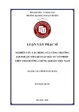 Luận văn Thạc sĩ Tài chính ngân hàng: Nghiên cứu tác động của tăng trưởng lợi nhuận tới lợi suất đầu tư cổ phiếu trên thị trường chứng khoán Việt Nam
