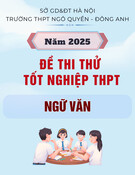 Đề thi thử tốt nghiệp THPT môn Ngữ văn năm 2025 có đáp án - Trường THPT Ngô Quyền - Đông Anh (Lần 1)