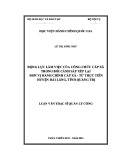 Luận văn Thạc sĩ Quản lý công: Động lực làm việc của công chức cấp xã trong bối cảnh sắp xếp lại đơn vị hành chính cấp xã - trường hợp huyện Hải Lăng, tỉnh Quảng Trị