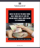Luận văn Thạc sĩ Quản trị kinh doanh: Quản trị rủi ro tín dụng trong hoạt động cho vay đối với doanh nghiệp ngoài quốc doanh tại SaigonBank