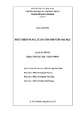 Luận án Tiến sĩ Giáo dục học: Phát triển năng lực số cho sinh viên đại học
