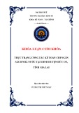 Khóa luận cuối khóa: Thực trạng công tác kế toán chi ngân sách nhà nước tại UBND huyện Đức Cơ, tỉnh Gia Lai
