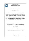 Luận văn Thạc sĩ Quản trị kinh doanh: Nghiên cứu tác động của các chính sách quản trị nguồn nhân lực tới sự gắn kết của nhân viên kinh doanh - Trường hợp các doanh nghiệp kinh doanh và dịch vụ bất động sản tại Đà Nẵng