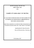 Nghiên cứu khoa học cấp trường: An analysis on the influence of Vietnamese style on writing English business correspondence – Situation and solutions