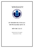 Đề cương ôn thi Kỳ thi kiểm tra năng lực Trường đại học Quốc Tế - Môn thi: Vật Lý