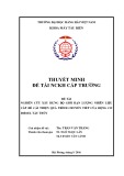 Đề tài nghiên cứu khoa học cấp trường: Nghiên cứu xây dựng bộ giới hạn lượng nhiên liệu cấp để cải thiện quá trình chuyển tiếp động cơ Diesel tàu thủy