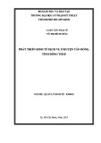 Luận văn Thạc sĩ Quản lý kinh tế: Phát triển kinh tế dịch vụ ở huyện Tân Hồng, tỉnh Đồng Tháp
