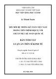 Tóm tắt Luận án Tiến sĩ Kinh tế: Đổi mới hệ thống kế toán Việt Nam trong tiến trình hội tụ với chuẩn mực kế toán quốc tế