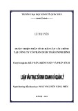 Luận văn Thạc sĩ Kinh doanh và Quản lý: Hoàn thiện phân tích báo cáo tài chính tại Công ty cổ phần Dược phẩm Ninh Bình